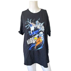 Vintage Y2K Shonen Jump Naruto Sasuke T-shirt Anime Graphic Tee Size Large L